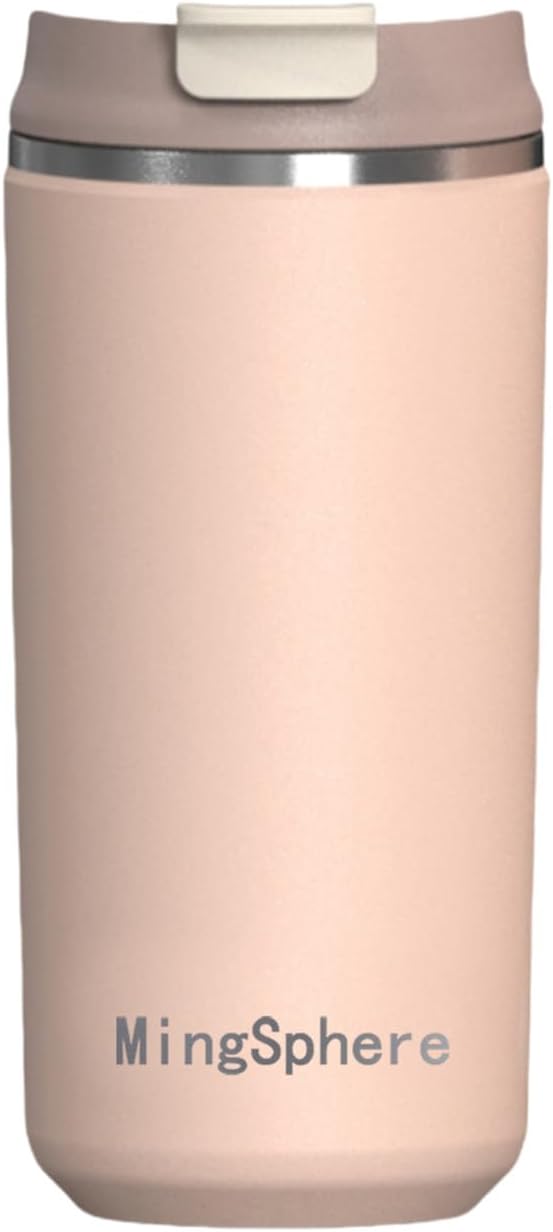 12oz Insulated Stainless Steel Coffee Cup, Lavender Purple | Travel Coffee Mug Leak Resistant Lid Wide Mouth Keeps Drinks Hot or Cold, Easy Cleaning