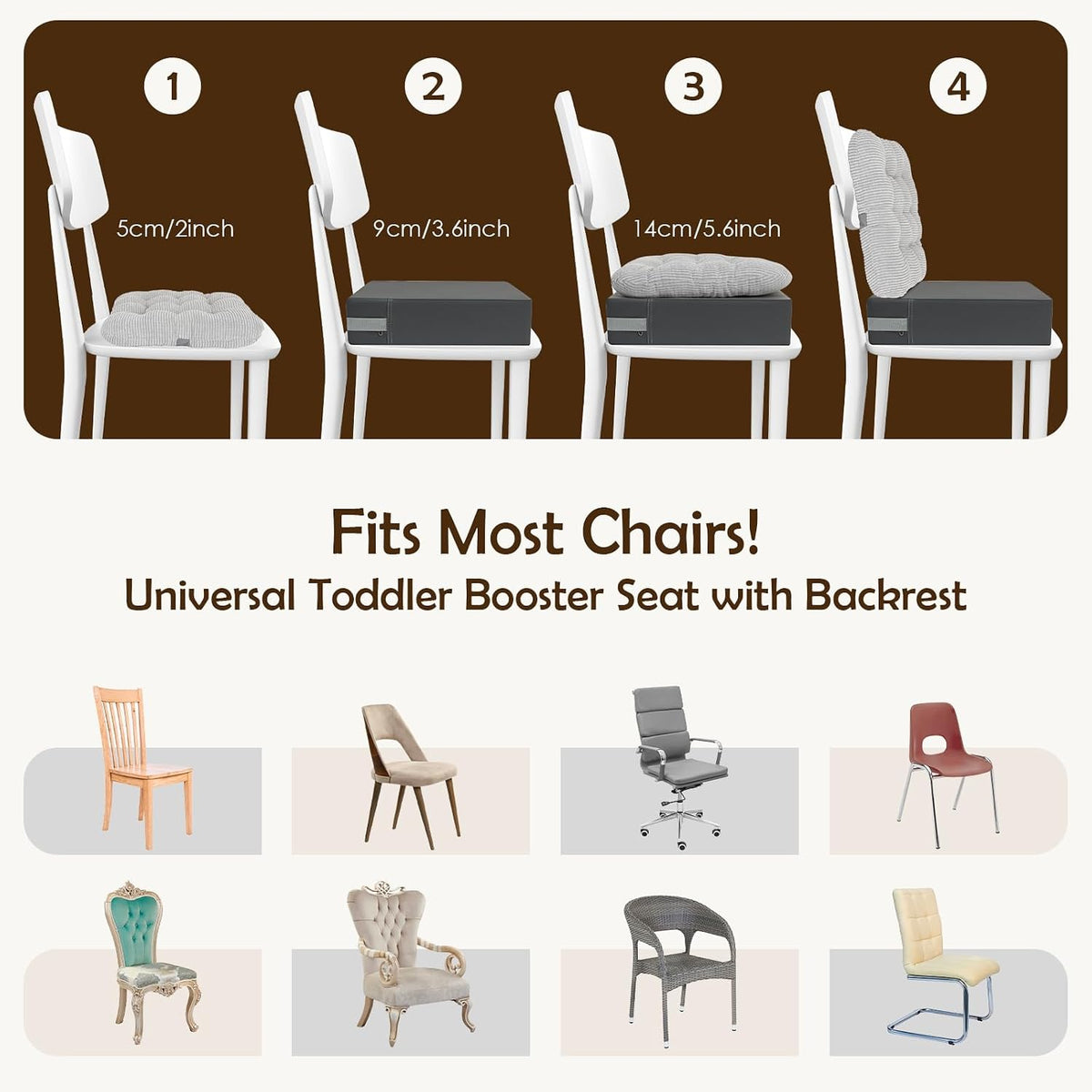 Booster Seat for Kitchen Chair Dining Table