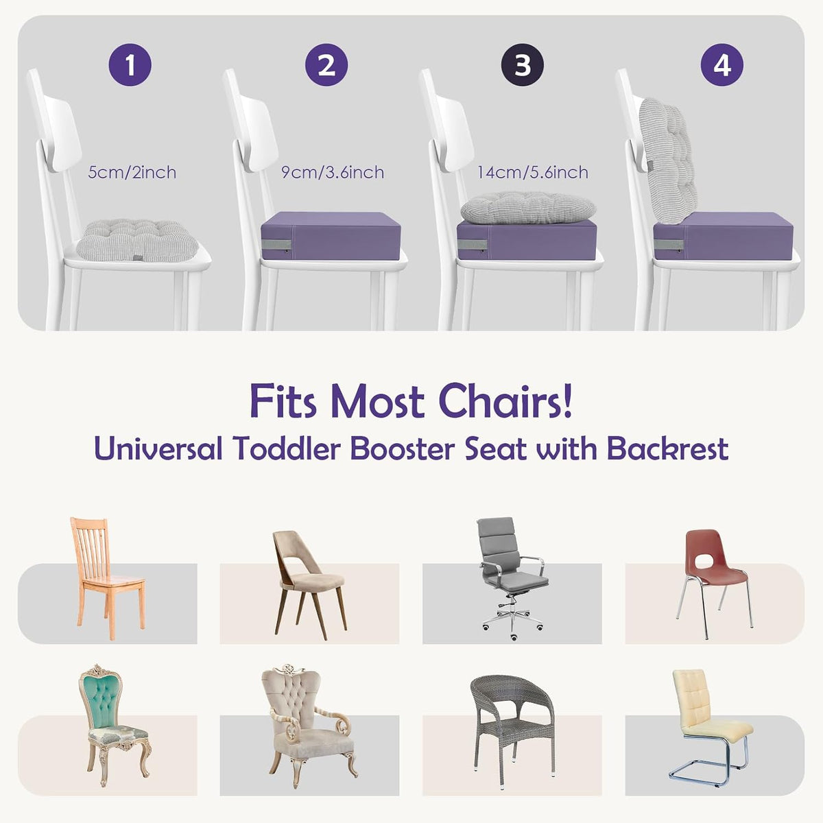 Booster Seat for Kitchen Chair Dining Table