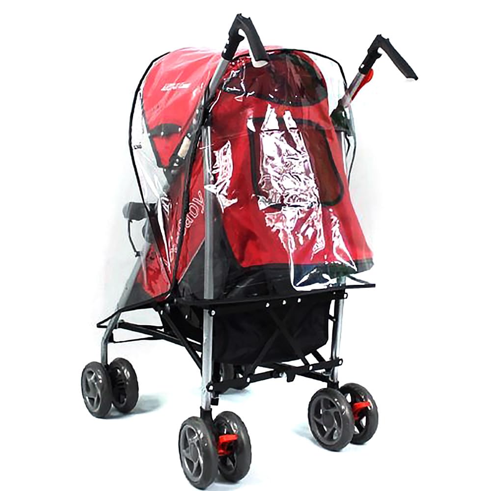 Clear Stroller Rain Cover, Universal Waterproof Baby Stroller Travel Weather Shield from Wind Snow Dust, with Breathable Ventilation for Most Single Strollers, Jogging, Pushchairs