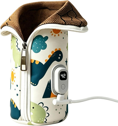 Bottle Warmer Insulation Cover - Digital Temperature Bag, Travel Warmer