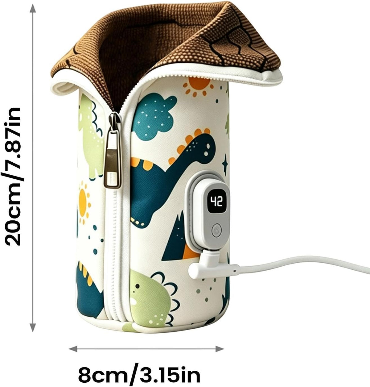 Bottle Warmer Insulation Cover - Digital Temperature Bag, Travel Warmer