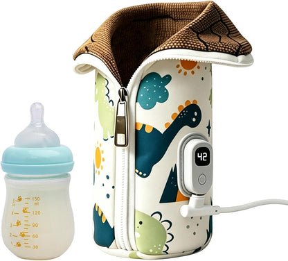 Bottle Warmer Insulation Cover - Digital Temperature Bag, Travel Warmer