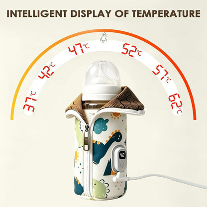 Bottle Warmer Insulation Cover - Digital Temperature Bag, Travel Warmer