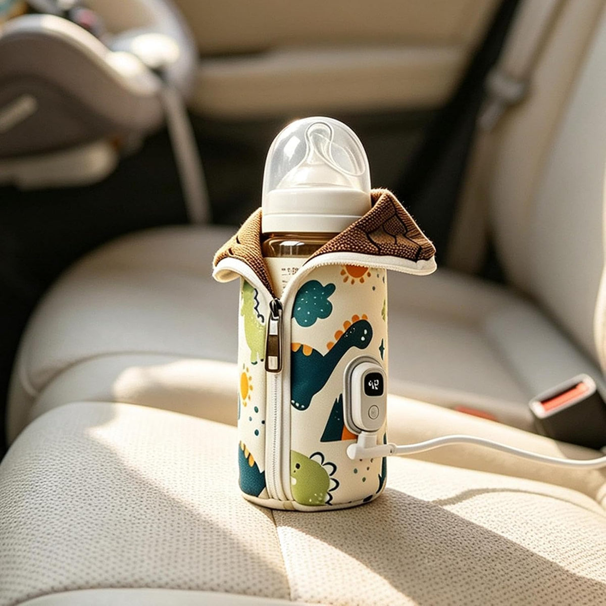 Bottle Warmer Insulation Cover - Digital Temperature Bag, Travel Warmer