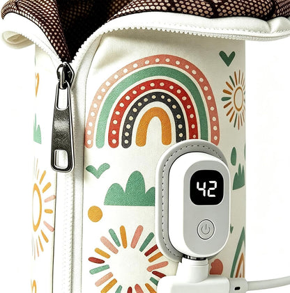 Bottle Warmer Insulation Cover - Digital Temperature Bag, Travel Warmer