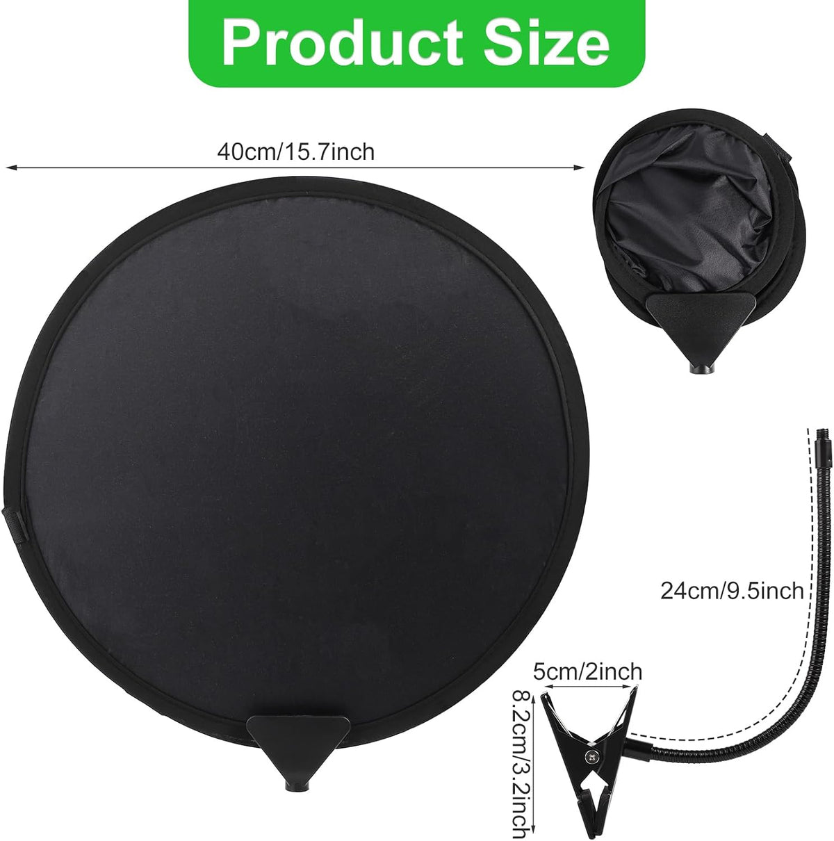 Laptop Sun Shade with Clip, 15.7 inch Foldable Laptop Shade Cubicle Sun Shade Laptop Sun Visor Laptop Sunshader Laptop Sun Shield for Outside Work Computers, Beach Chairs and Strollers (Black)