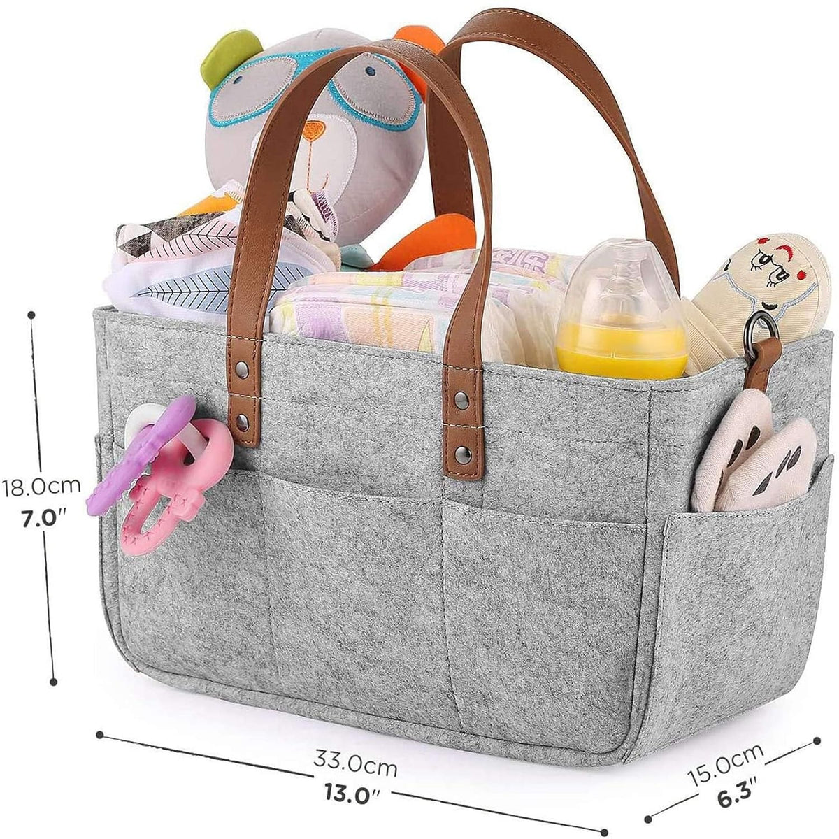 Baby Diaper Caddy Organizer, Multiple Compartments Baby Caddy, Collapsible Tote Bag with Handles, Organizer for Diapers #