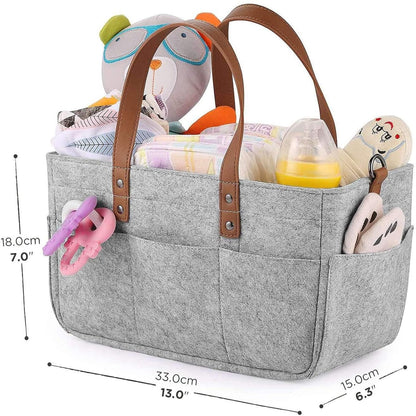 Baby Diaper Caddy Organizer, Multiple Compartments Baby Caddy, Collapsible Tote Bag with Handles, Organizer for Diapers #