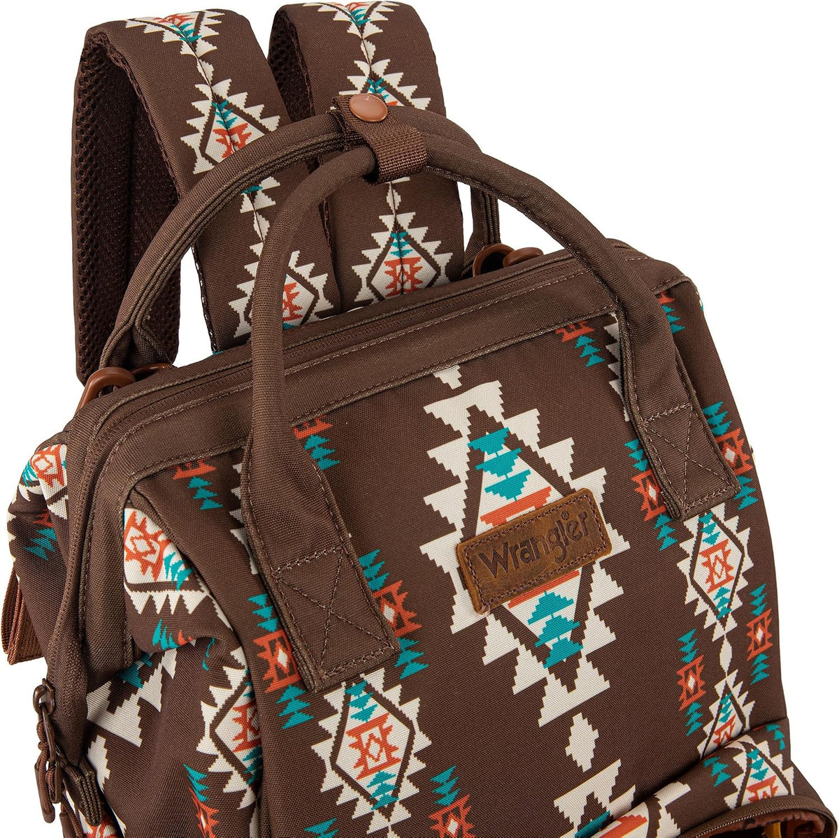 Montana West Wrangler Diaper Bag Backpack Aztec Callie Bag Travel Backpack Purses Western Multi-Function Baby Bags for Mom