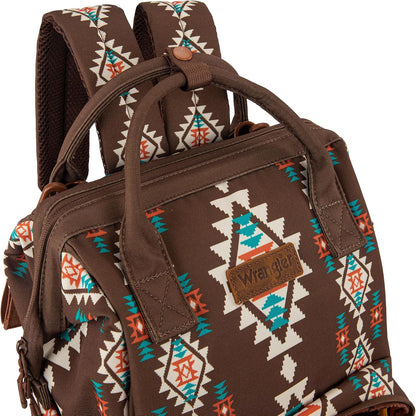 Montana West Wrangler Diaper Bag Backpack Aztec Callie Bag Travel Backpack Purses Western Multi-Function Baby Bags for Mom