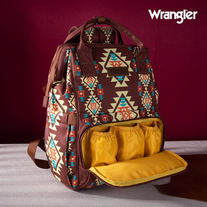 Montana West Wrangler Diaper Bag Backpack Aztec Callie Bag Travel Backpack Purses Western Multi-Function Baby Bags for Mom