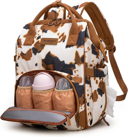 Montana West Wrangler Diaper Bag Backpack Aztec Callie Bag Travel Backpack Purses Western Multi-Function Baby Bags for Mom