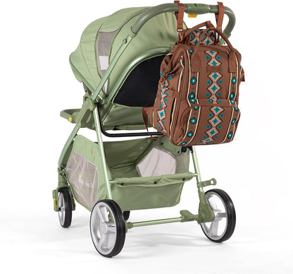 Montana West Wrangler Diaper Bag Backpack Aztec Callie Bag Travel Backpack Purses Western Multi-Function Baby Bags for Mom