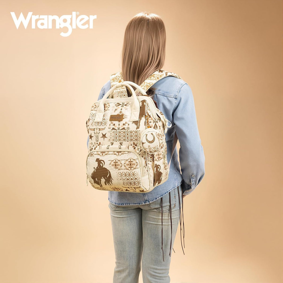 Montana West Wrangler Diaper Bag Backpack Aztec Callie Bag Travel Backpack Purses Western Multi-Function Baby Bags for Mom