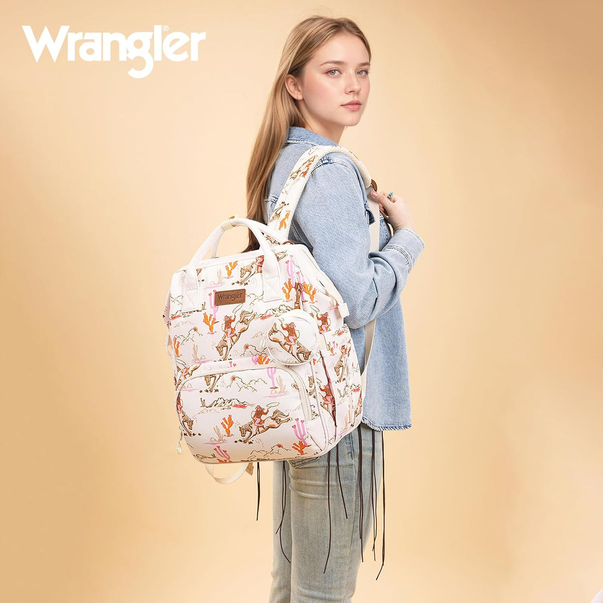 Montana West Wrangler Diaper Bag Backpack Aztec Callie Bag Travel Backpack Purses Western Multi-Function Baby Bags for Mom