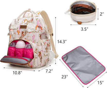 Montana West Wrangler Diaper Bag Backpack Aztec Callie Bag Travel Backpack Purses Western Multi-Function Baby Bags for Mom