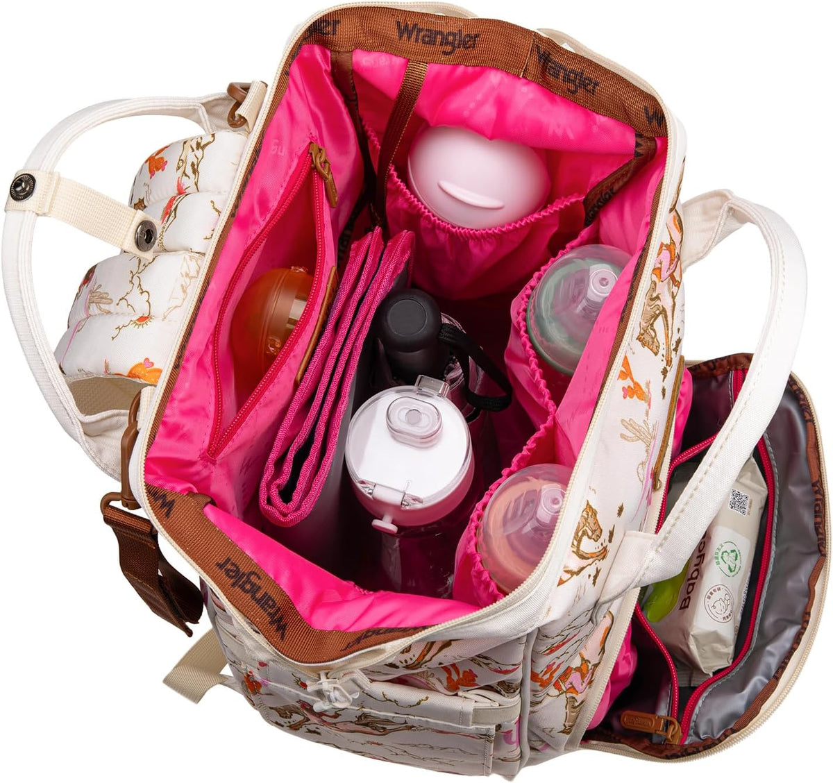 Montana West Wrangler Diaper Bag Backpack Aztec Callie Bag Travel Backpack Purses Western Multi-Function Baby Bags for Mom