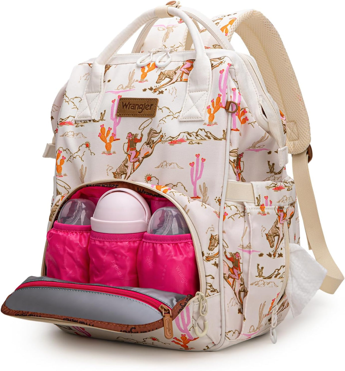 Montana West Wrangler Diaper Bag Backpack Aztec Callie Bag Travel Backpack Purses Western Multi-Function Baby Bags for Mom