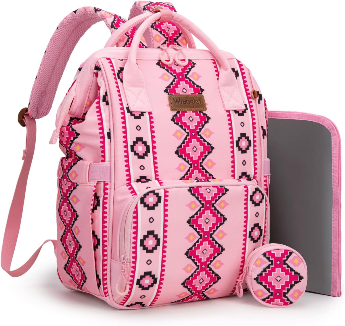 Montana West Wrangler Diaper Bag Backpack Aztec Callie Bag Travel Backpack Purses Western Multi-Function Baby Bags for Mom