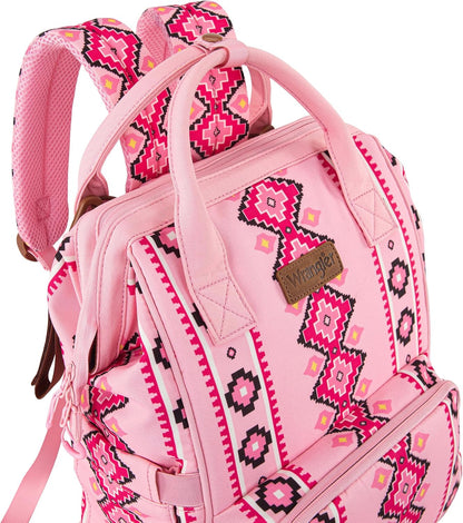 Montana West Wrangler Diaper Bag Backpack Aztec Callie Bag Travel Backpack Purses Western Multi-Function Baby Bags for Mom