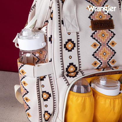 Montana West Wrangler Diaper Bag Backpack Aztec Callie Bag Travel Backpack Purses Western Multi-Function Baby Bags for Mom