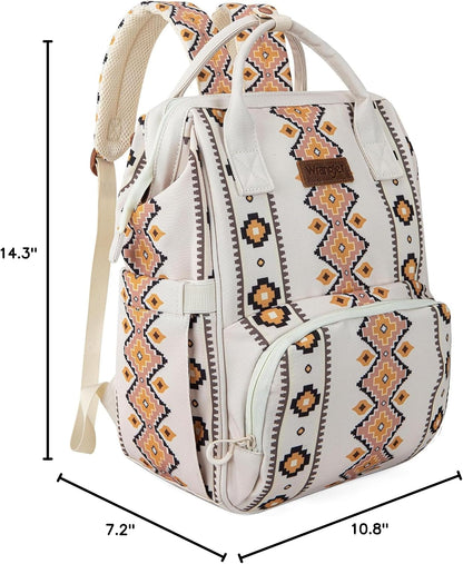 Montana West Wrangler Diaper Bag Backpack Aztec Callie Bag Travel Backpack Purses Western Multi-Function Baby Bags for Mom