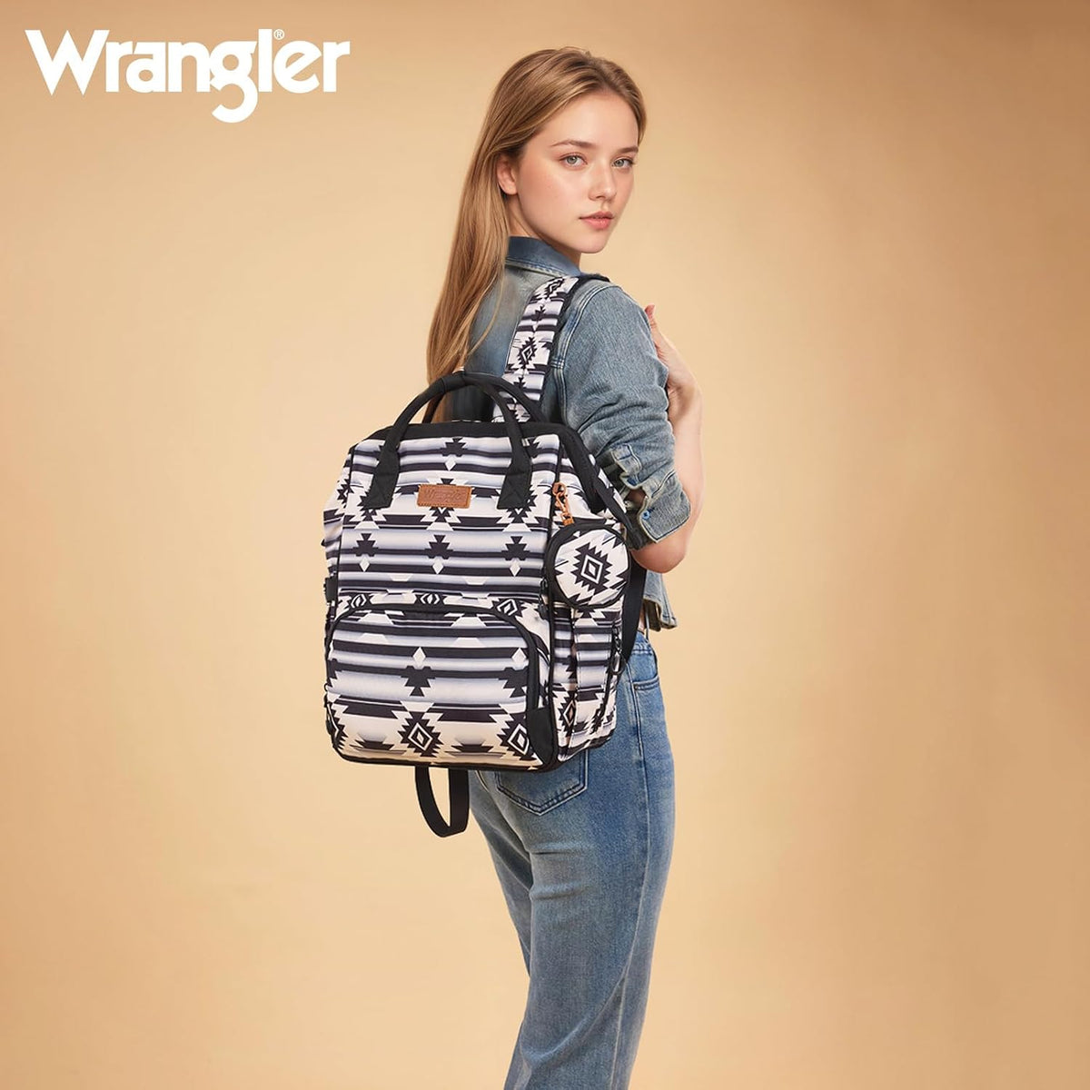 Montana West Wrangler Diaper Bag Backpack Aztec Callie Bag Travel Backpack Purses Western Multi-Function Baby Bags for Mom