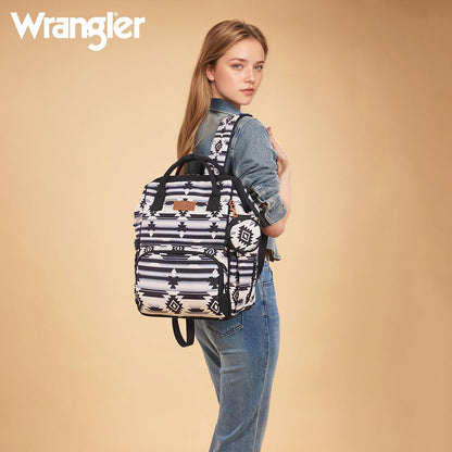 Montana West Wrangler Diaper Bag Backpack Aztec Callie Bag Travel Backpack Purses Western Multi-Function Baby Bags for Mom
