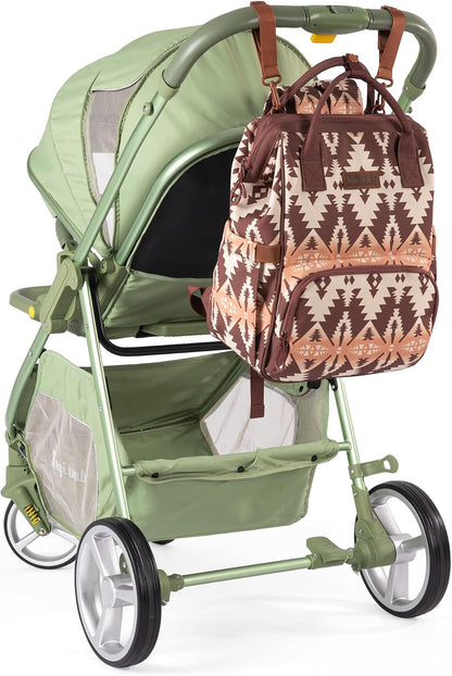 Montana West Wrangler Diaper Bag Backpack Aztec Callie Bag Travel Backpack Purses Western Multi-Function Baby Bags for Mom