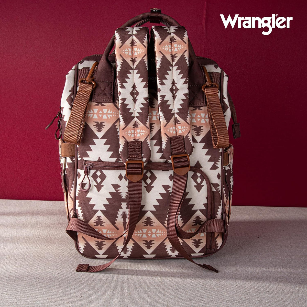 Montana West Wrangler Diaper Bag Backpack Aztec Callie Bag Travel Backpack Purses Western Multi-Function Baby Bags for Mom