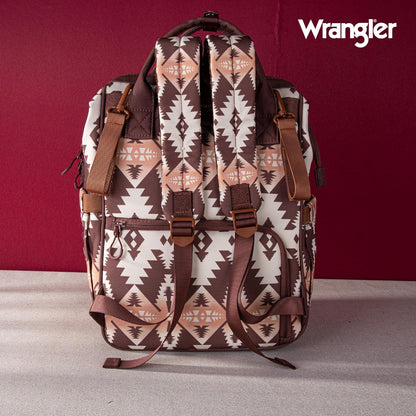 Montana West Wrangler Diaper Bag Backpack Aztec Callie Bag Travel Backpack Purses Western Multi-Function Baby Bags for Mom