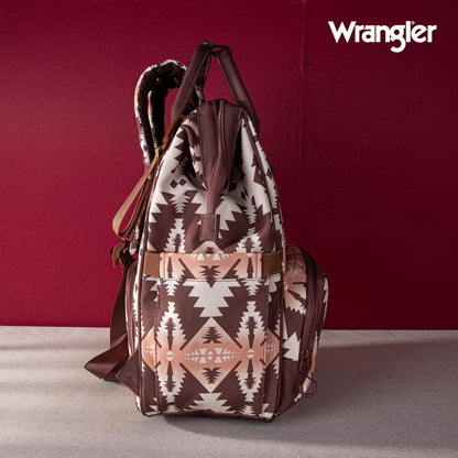 Montana West Wrangler Diaper Bag Backpack Aztec Callie Bag Travel Backpack Purses Western Multi-Function Baby Bags for Mom