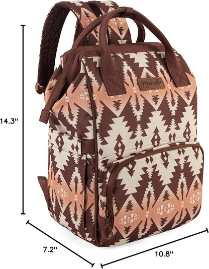 Montana West Wrangler Diaper Bag Backpack Aztec Callie Bag Travel Backpack Purses Western Multi-Function Baby Bags for Mom