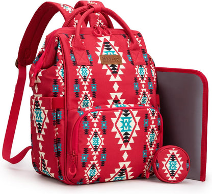 Montana West Wrangler Diaper Bag Backpack Aztec Callie Bag Travel Backpack Purses Western Multi-Function Baby Bags for Mom