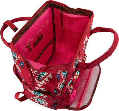 Montana West Wrangler Diaper Bag Backpack Aztec Callie Bag Travel Backpack Purses Western Multi-Function Baby Bags for Mom