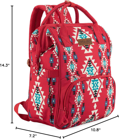 Montana West Wrangler Diaper Bag Backpack Aztec Callie Bag Travel Backpack Purses Western Multi-Function Baby Bags for Mom