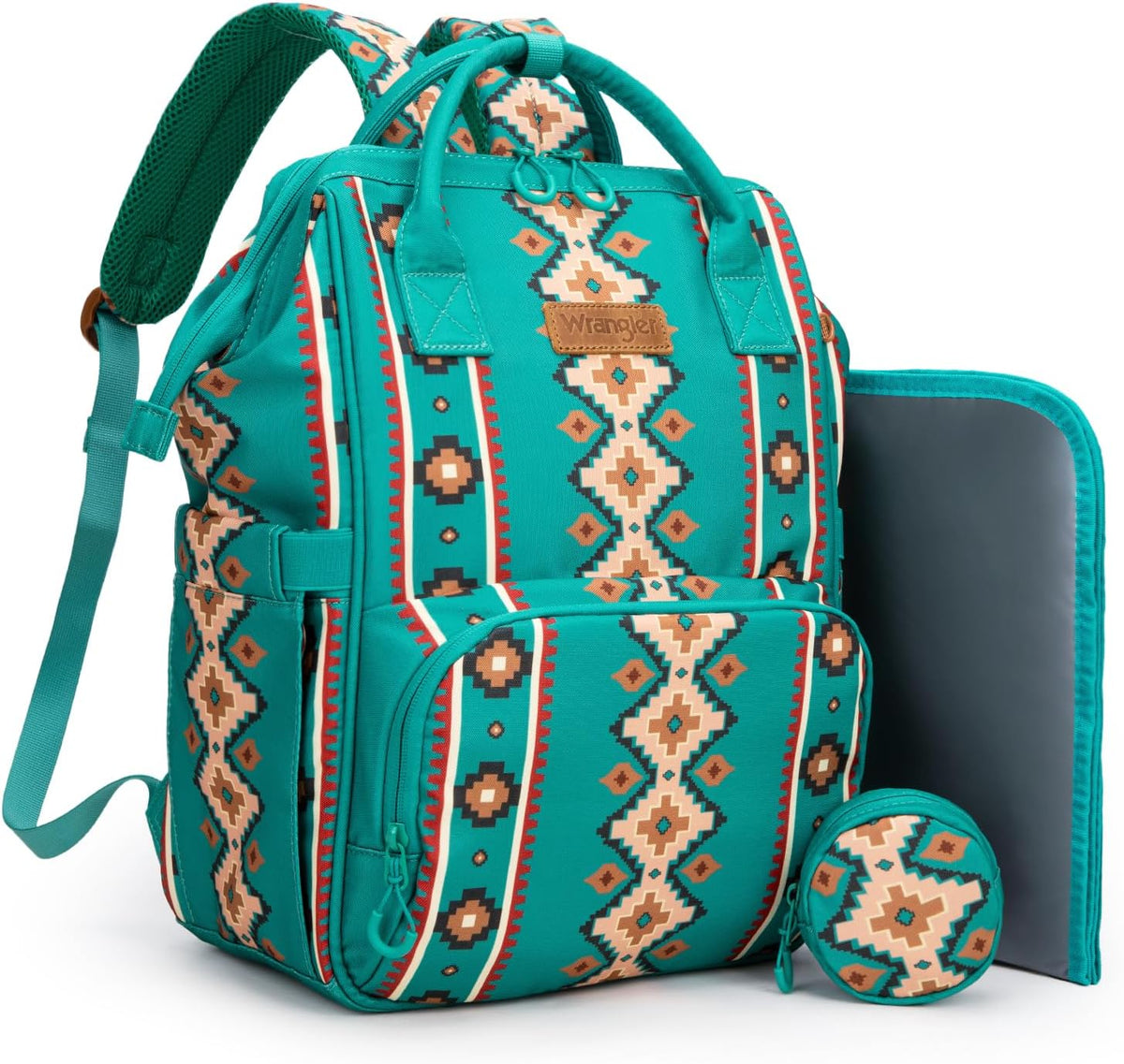 Montana West Wrangler Diaper Bag Backpack Aztec Callie Bag Travel Backpack Purses Western Multi-Function Baby Bags for Mom