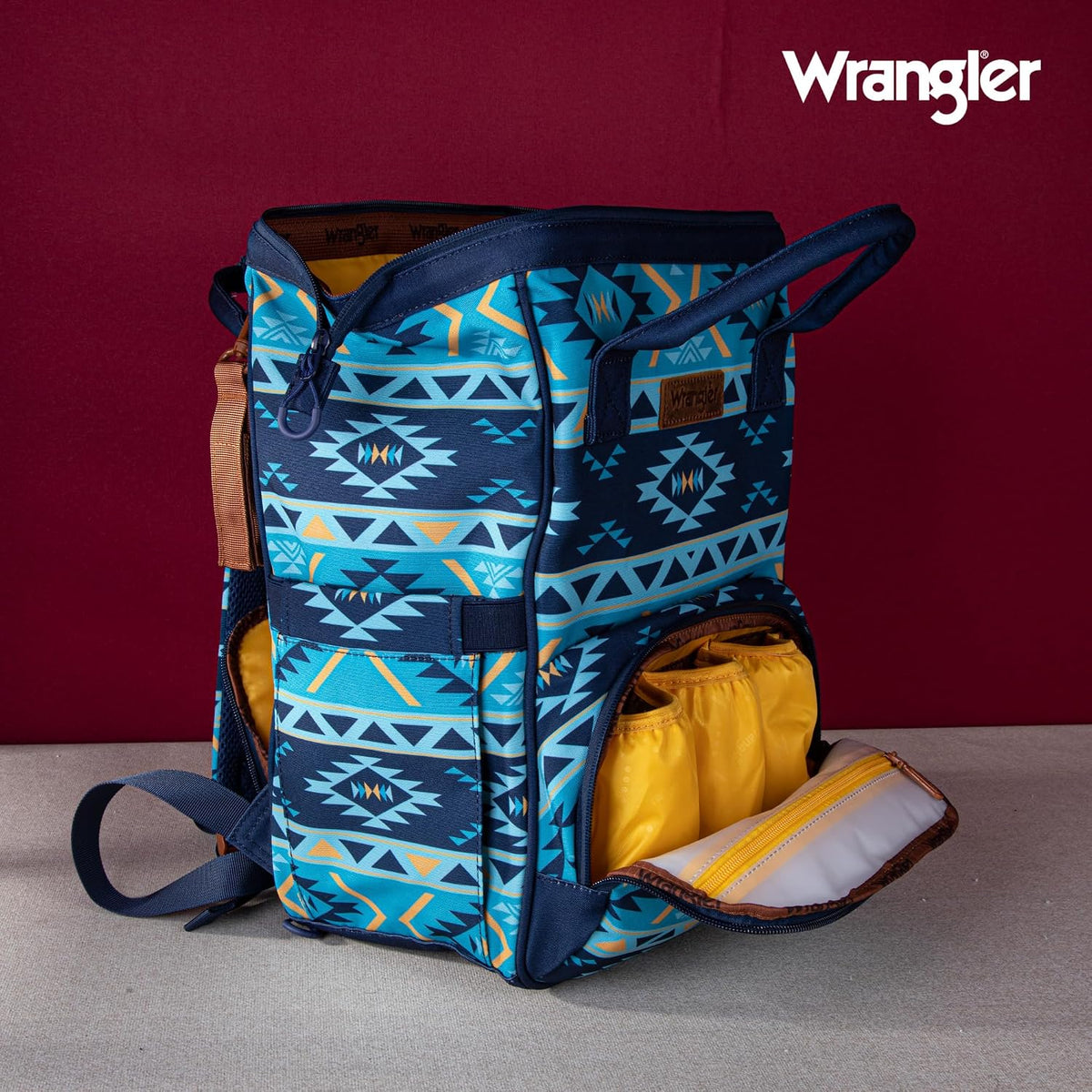 Montana West Wrangler Diaper Bag Backpack Aztec Callie Bag Travel Backpack Purses Western Multi-Function Baby Bags for Mom