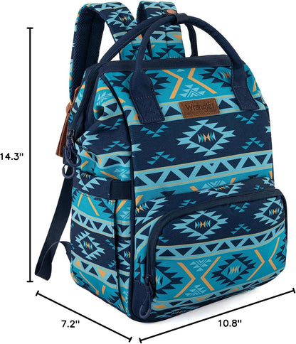 Montana West Wrangler Diaper Bag Backpack Aztec Callie Bag Travel Backpack Purses Western Multi-Function Baby Bags for Mom