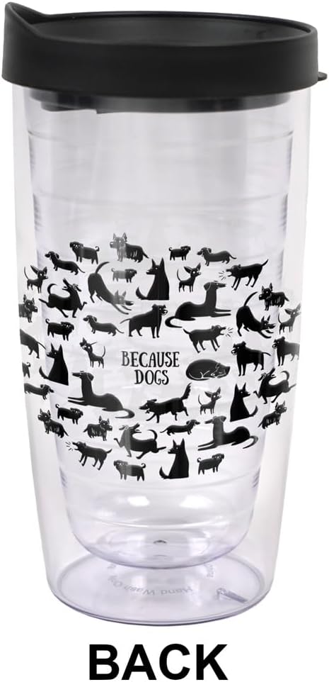 Yorkshire Terrier Yorkie With Bow Double-Walled Plastic Travel, 16oz.