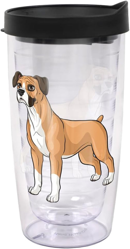 Yorkshire Terrier Yorkie With Bow Double-Walled Plastic Travel, 16oz.