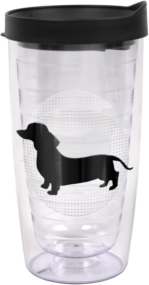 Yorkshire Terrier Yorkie With Bow Double-Walled Plastic Travel, 16oz.
