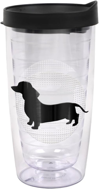 Yorkshire Terrier Yorkie With Bow Double-Walled Plastic Travel, 16oz.