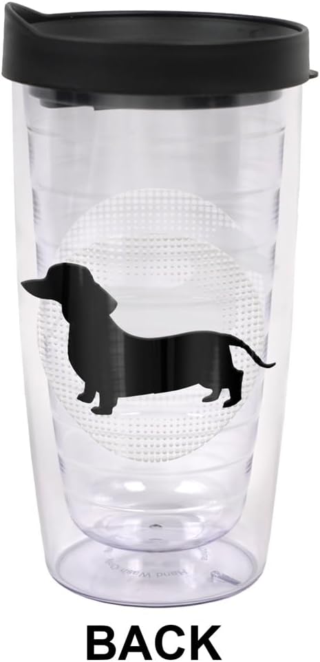 Yorkshire Terrier Yorkie With Bow Double-Walled Plastic Travel, 16oz.