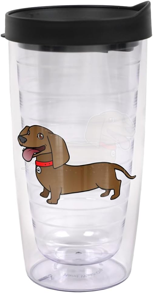 Yorkshire Terrier Yorkie With Bow Double-Walled Plastic Travel, 16oz.