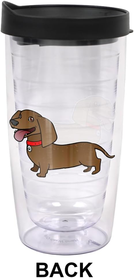 Yorkshire Terrier Yorkie With Bow Double-Walled Plastic Travel, 16oz.