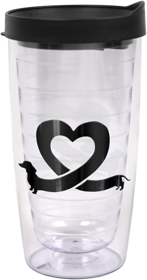 Yorkshire Terrier Yorkie With Bow Double-Walled Plastic Travel, 16oz.