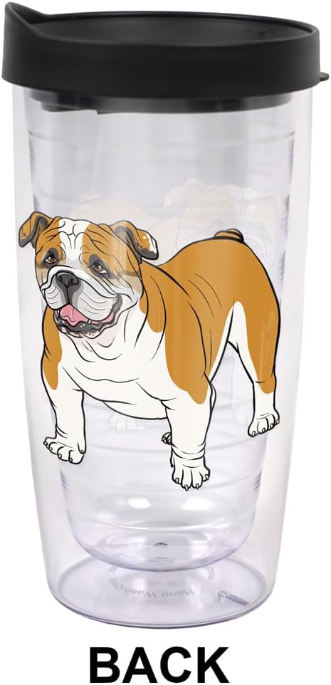 Yorkshire Terrier Yorkie With Bow Double-Walled Plastic Travel, 16oz.