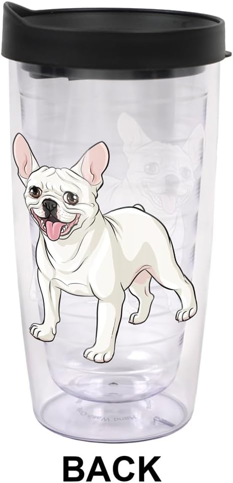 Yorkshire Terrier Yorkie With Bow Double-Walled Plastic Travel, 16oz.